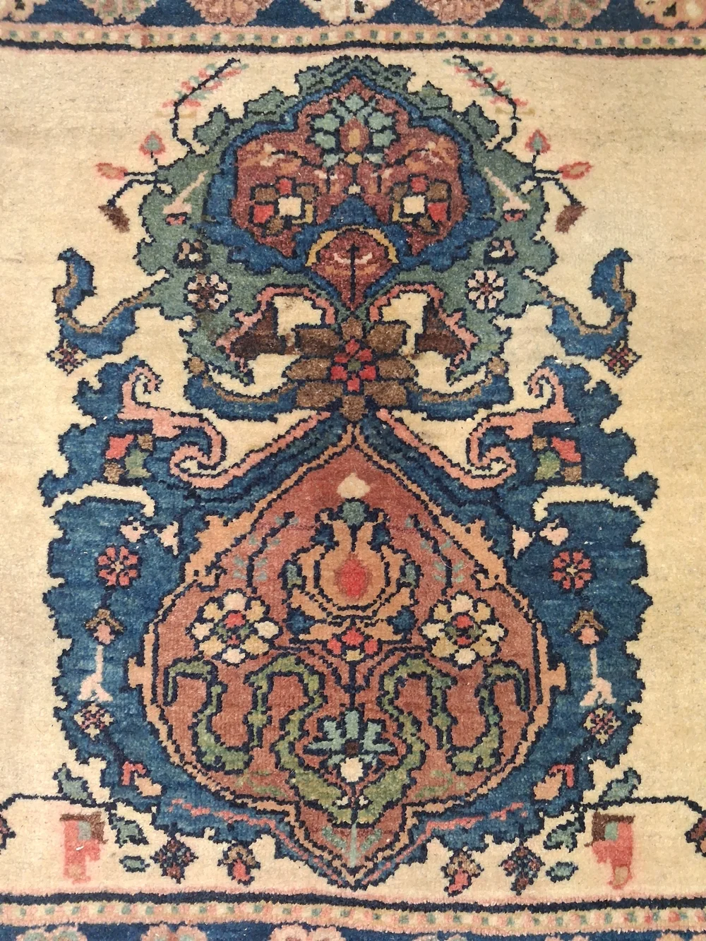 authentic, 80-year-old Turkish Yastik rug in this 22